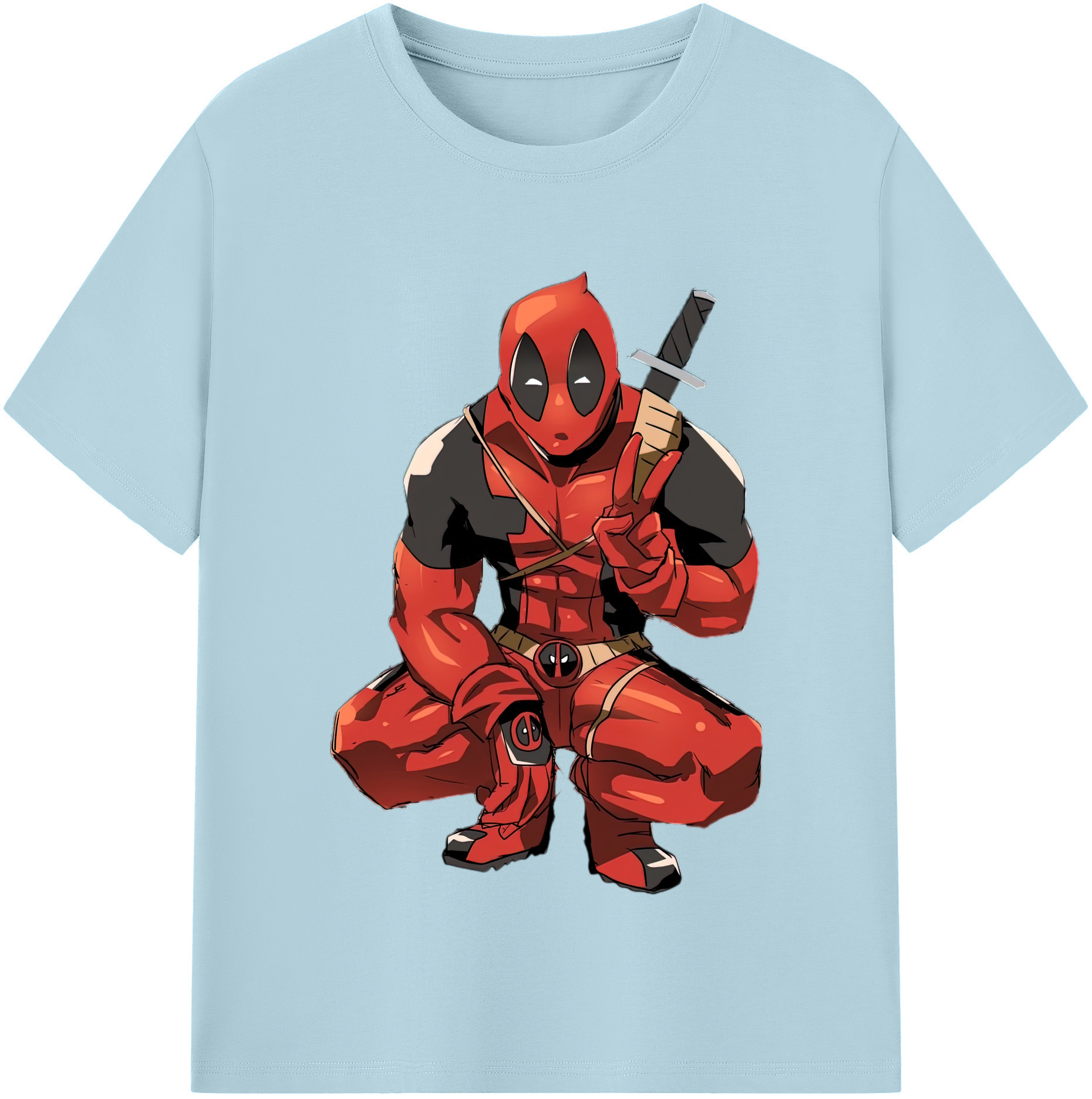 （画像用） Deadpool デッドプール 綿100％半袖Tシャツ（フロントプリント）